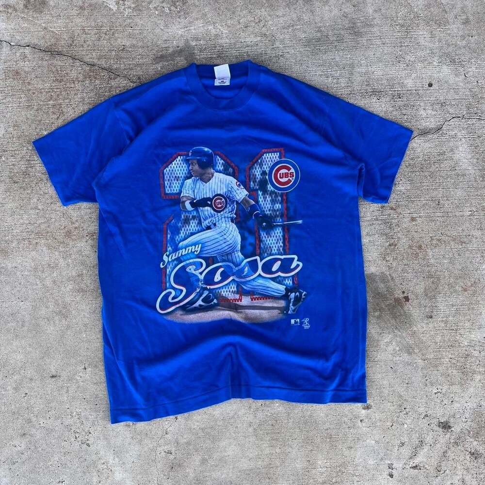 Vintage 1999 Sammy Sosa Chicago Cubs MLB Player Graphic T-Shirt XL